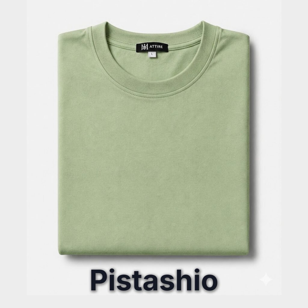 Men’s Premium Round Neck - Pistachio Green