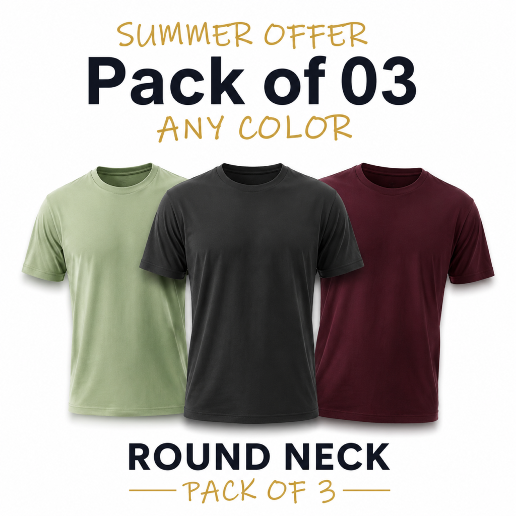 Round Neck Pack of 3