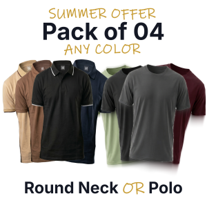 Round Neck Pack of 4