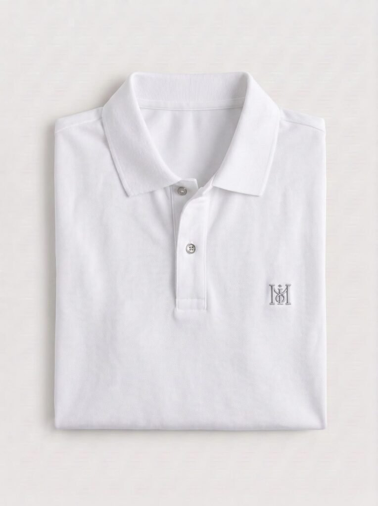 Premium mens White polo